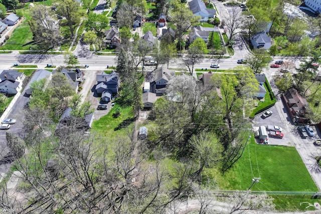aerial view with a residential view