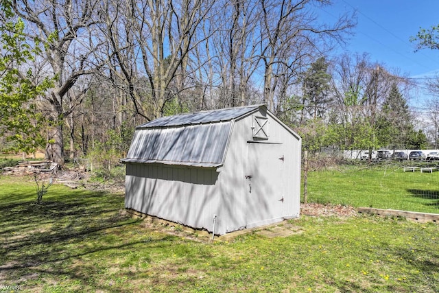view of shed