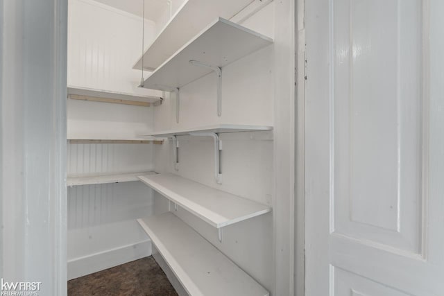 view of storage area