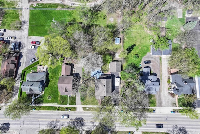 aerial view with a residential view