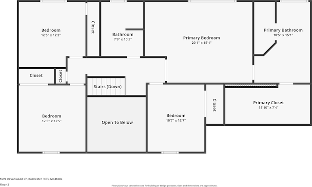 1699 Devonwood Dr, Rochester Hills, MI 48306 - floor plan