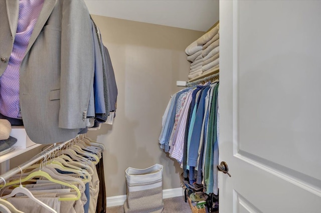 view of walk in closet