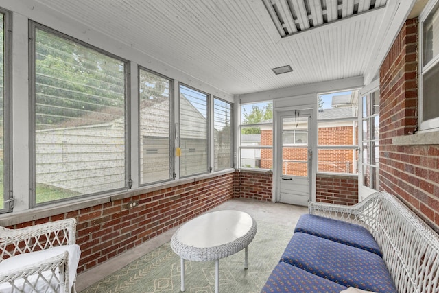 view of sunroom