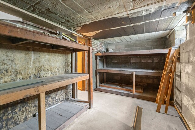 view of storage area