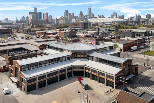birds eye view of property featuring a view of city