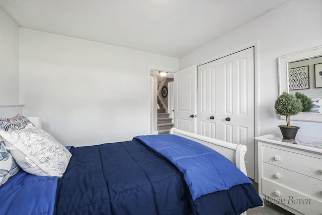 bedroom featuring a closet