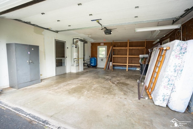 3336 Springdale St, Lambertville, MI 48144 - garage with water heater and a garage door opener