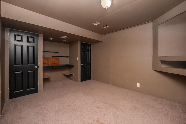 interior space featuring carpet flooring