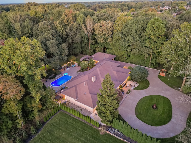 17477 Iris Cir, Clinton Township, MI 48036 - view of property location featuring a heavily wooded area and a pool