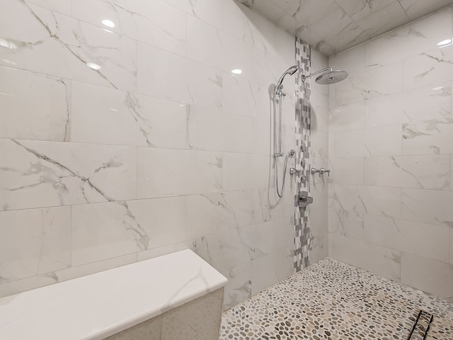 17477 Iris Cir, Clinton Township, MI 48036 - bathroom with tiled shower