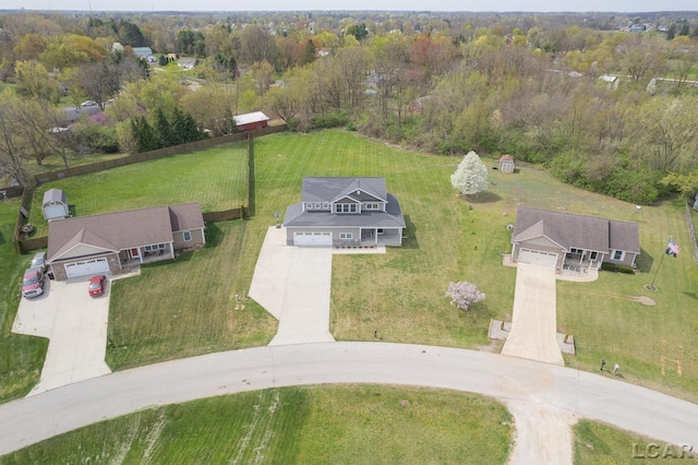 birds eye view of property
