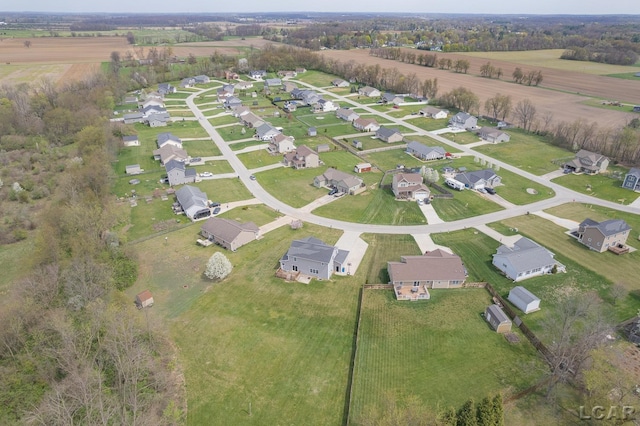 drone / aerial view with a residential view