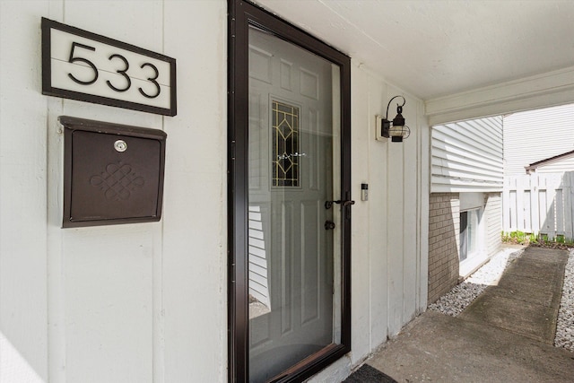view of property entrance