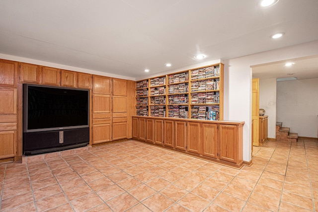 interior space featuring recessed lighting