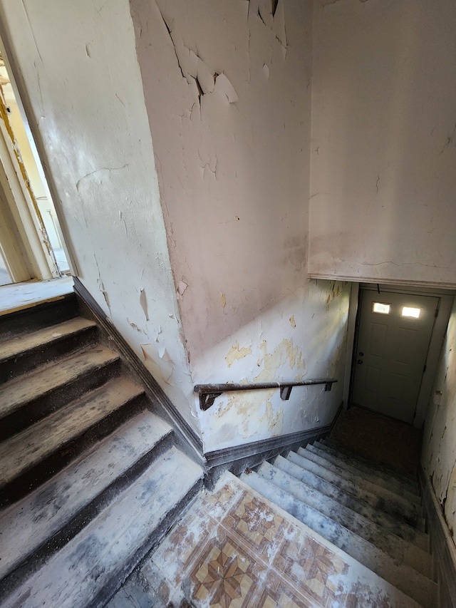 view of stairway