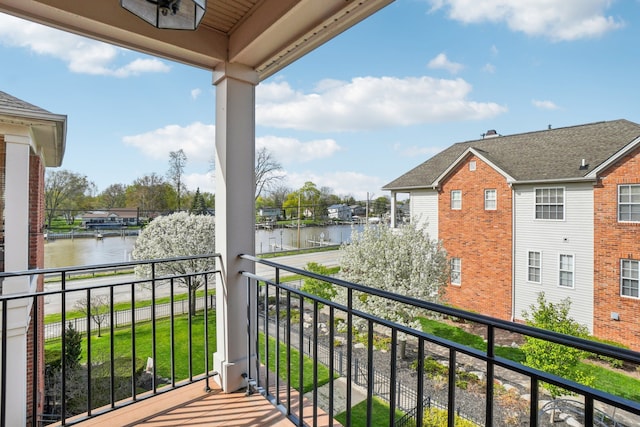 29044 Thistle Ln, Harrison Township, MI 48045 - balcony featuring a water view