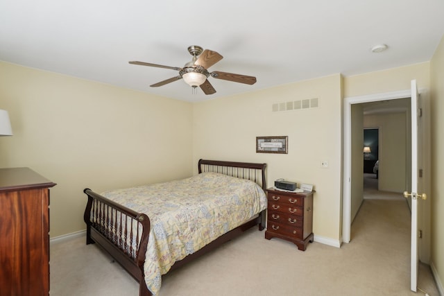 29044 Thistle Ln, Harrison Township, MI 48045 - bedroom with baseboards, light colored carpet, and visible vents