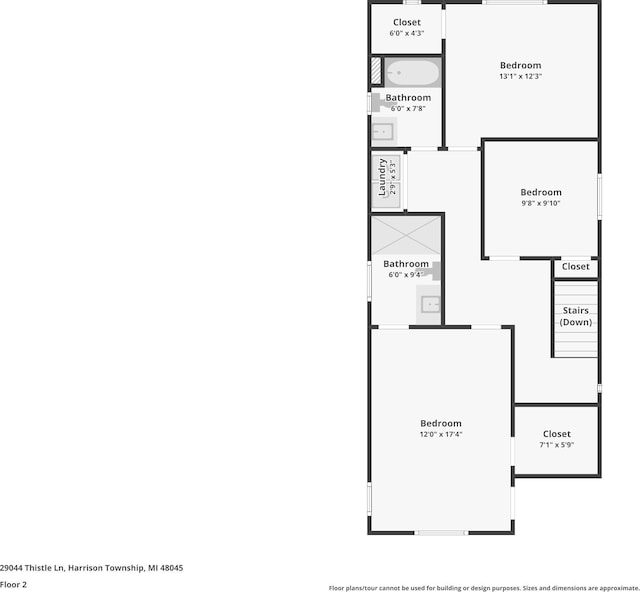 29044 Thistle Ln, Harrison Township, MI 48045 - plan