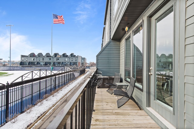 balcony featuring a residential view