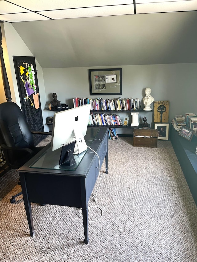 view of carpeted office