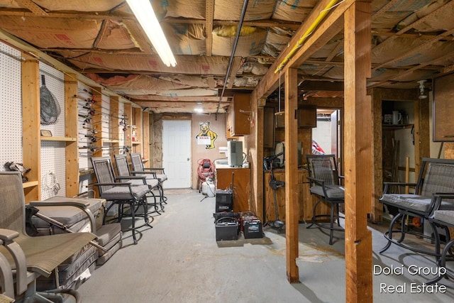 view of basement