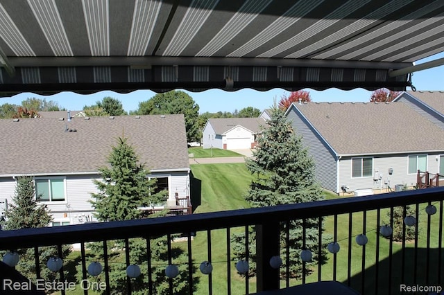 balcony with a residential view