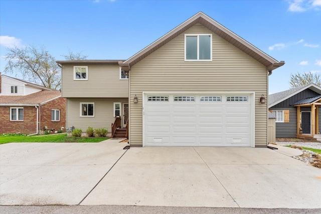 view of front of house with concrete driveway