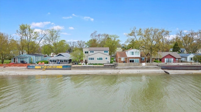 water view featuring a residential view