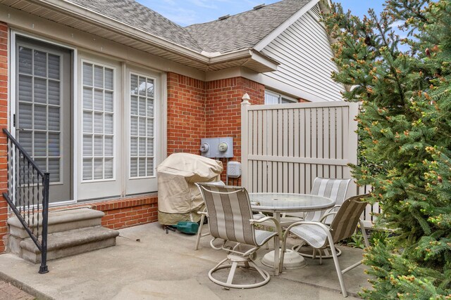 view of patio / terrace featuring outdoor dining area