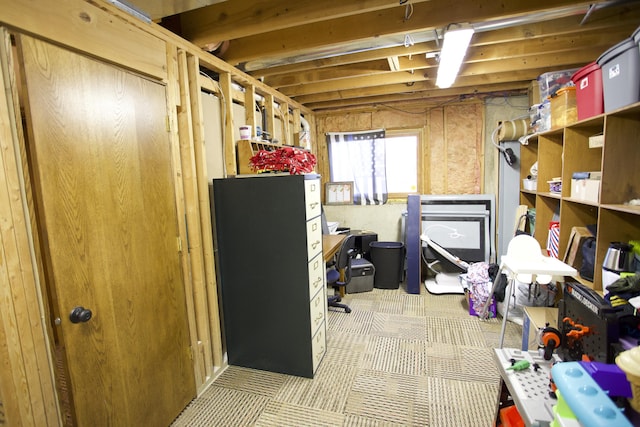 view of storage area