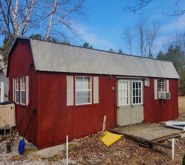 view of outbuilding with an outdoor structure and cooling unit