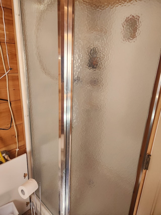 full bathroom with a stall shower