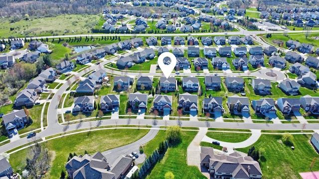 bird's eye view featuring a residential view