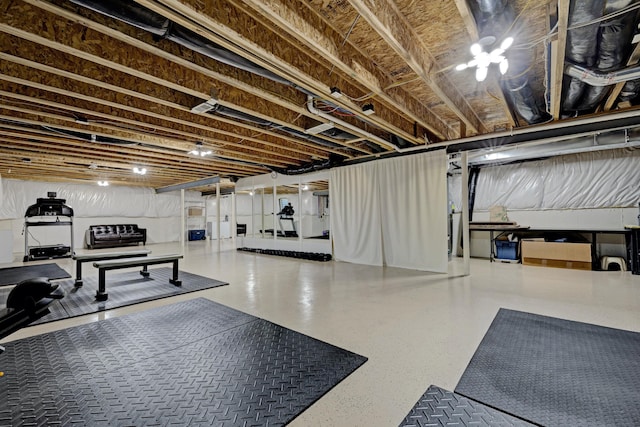 view of basement