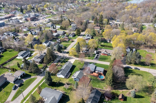 bird's eye view featuring a residential view