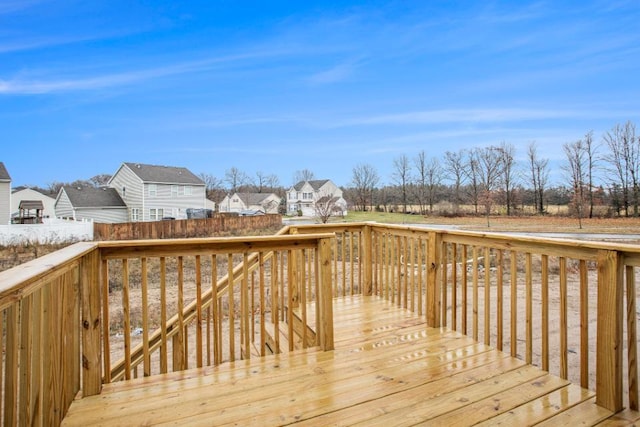 deck featuring a residential view