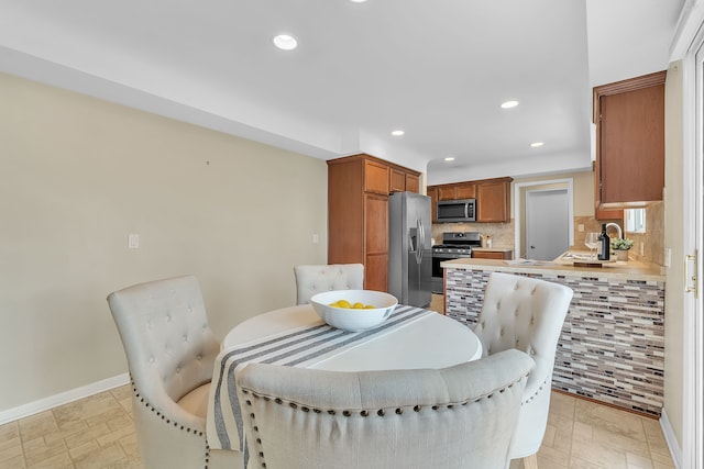 27610 Denmar Dr, Warren, MI 48093 - dining area featuring recessed lighting and baseboards