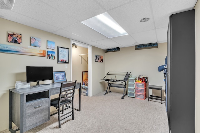 27610 Denmar Dr, Warren, MI 48093 - carpeted office space with a drop ceiling
