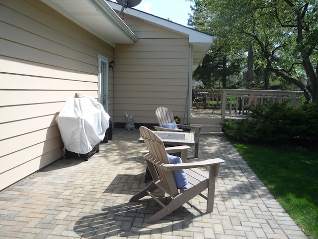view of patio / terrace featuring a deck