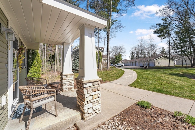 view of patio / terrace featuring a porch