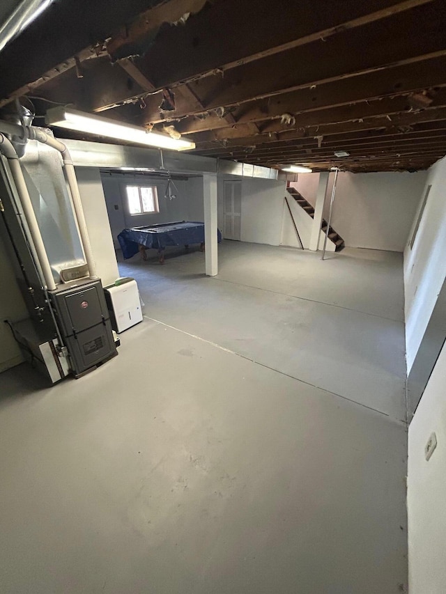757 E Sidney Rd, Stanton, MI 48888 - below grade area featuring stairway