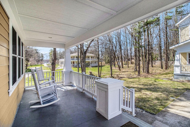 8 Georgia Ct, Pentwater, MI 49449 - view of patio / terrace with a porch
