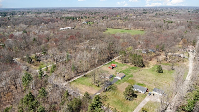 bird's eye view with a forest view