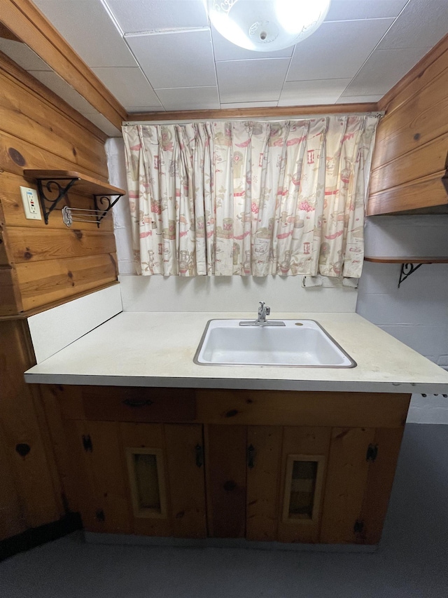 laundry area with a sink