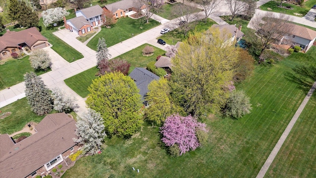 aerial view with a residential view