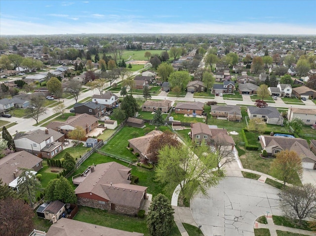 drone / aerial view featuring a residential view