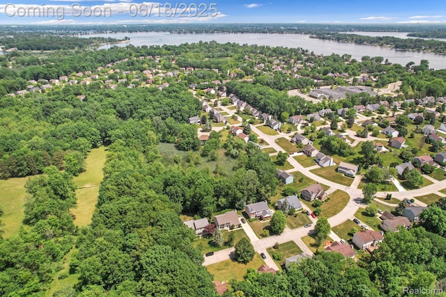 1710 Dawncrest Dr, West Bloomfield, MI 48324 - aerial overview of property's location with a nearby body of water