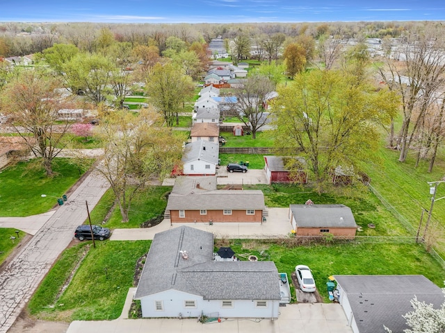 drone / aerial view with a residential view