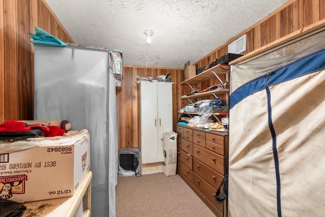 spacious closet with carpet flooring