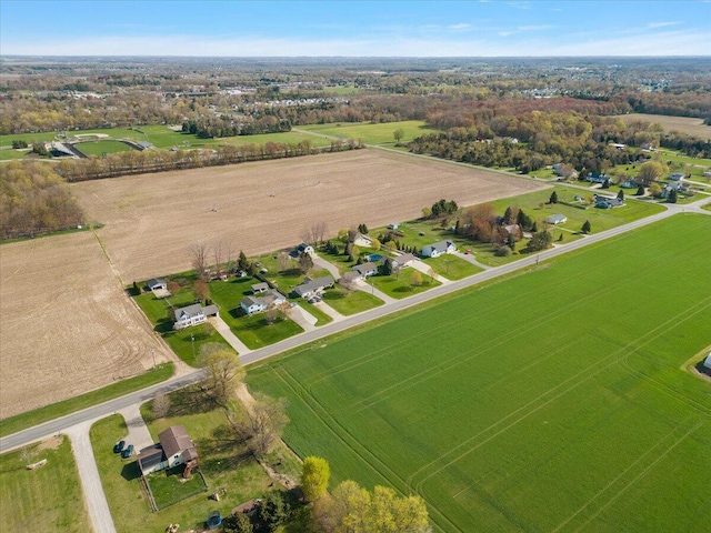 drone / aerial view featuring a rural view